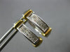 .50CT DIAMOND 14KT 2 TONE GOLD PRINCESS INVISIBLE OVAL LEVERBACK EARRINGS #27719