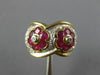 ESTATE 2.0CT DIAMOND & AAA RUBY 14K 2 TONE GOLD DOUBLE FLOWER INFINITY LOVE RING