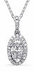 .47CT DIAMOND 14KT WHITE GOLD MULTI SHAPE INVISIBLE OVAL HALO FLOATING PENDANT