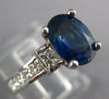 3.18CT DIAMOND AAA SAPPHIRE 14K WHITE GOLD OVAL & PRINCESS ENGAGEMENT RING 27323