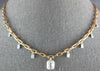 .44CT DIAMOND 18KT WHITE & ROSE GOLD SQUARE BY THE YARD CHANDELIER LOVE NECKLACE