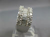 LARGE 3.52CT DIAMOND 18KT WHITE GOLD ROUND & BAGUETTE CLASSIC ANNIVERSARY RING