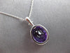 2.38CT DIAMOND & AAA AMETHYST 14KT WHITE GOLD OVAL & ROUND FUN FLOATING PENDANT