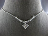 .50CT DIAMOND 14KT WHITE GOLD 3D ROUND & PRINCESS INVISIBLE GEOMETRICAL NECKLACE
