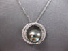 ESTATE .30CT DIAMOND & AAA TAHITIAN PEARL 18KT WHITE GOLD CIRCLE OF LIFE PENDANT
