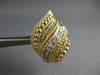 ESTATE LARGE .45CT DIAMOND 14K 2 TONE GOLD FILIGREE LEAF CLIP ON EARRINGS #27698