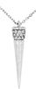 .19CT DIAMOND 14KT WHITE GOLD 3D ROUND ELONGATED TRIANGULAR FUN FLOATING PENDANT