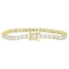 ESTATE LARGE 10.0CT DIAMOND 14KT YELLOW GOLD 3D CLASSIC ROUND TENNIS BRACELET