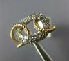 ESTATE .65CT DIAMOND 14KT 2 TONE GOLD 3D CLASSIC OVAL LOVE KNOT 3 ROW FUN RING