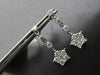 ESTATE 1.0CT DIAMOND 14KT WHITE GOLD CLASSIC STAR BY THE YARD HANGING EARRINGS