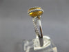 2.17CT DIAMOND & AAA CITRINE 14KT WHITE GOLD 3D CUSHION & ROUND FRIENDSHIP RING
