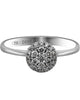 ESTATE .25CT DIAMOND 18KT WHITE GOLD 3D CLASSIC FLOWER HALO FUN LOVE RING