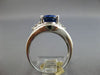 LARGE 4.26CT DIAMOND & AAA TANZANITE 14K WHITE GOLD OVAL & ROUND ENGAGEMENT RING