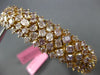 ESTATE EXTRA LARGE GIA 22.07CT PINK DIAMOND 18KT ROSE GOLD CUFF TENNIS BRACELET