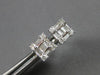 .67CT DIAMOND 14KT WHITE GOLD 3D CLASSIC ROUND & BAGUETTE SQUARE STUD EARRINGS