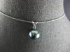 ESTATE .05CT DIAMOND & AAA TAHITIAN PEARL 14KT WHITE GOLD 3D FLOATING PENDANT