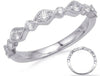 .31CT DIAMOND 14KT WHITE GOLD CLASSIC 9 STONE MULTI LEAF FILIGREE MILGRAIN RING
