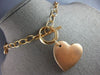 LARGE .38CT DIAMOND 14KT ROSE GOLD 3D ETOILE MATTE & SHINY HEART TOGGLE NECKLACE