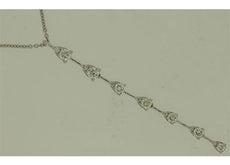 .33CT DIAMOND 14KT WHITE GOLD ROUND MULTI TEAR DROP BY THE YARD FLOATING PENDANT