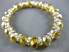 YELLOW CRYSTAL VENETIAN GLASS STRETCH BRACELET CZs JUST BEAUTIFUL!