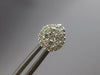 ESTATE .50CT DIAMOND 14KT WHITE GOLD CLASSIC CLUSTER HALO FLOWER STUD EARRINGS