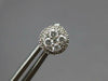 ESTATE .45CT DIAMOND 14KT WHITE GOLD CLASSIC CLUSTER FLOWER HALO STUD EARRINGS