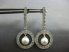 .45CT DIAMOND & AAA SOUTH SEA PEARL 14KT WHITE GOLD 3D FILIGREE HANGING EARRINGS