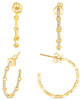.23CT DIAMOND 14KT YELLOW GOLD ROUND SEMI CIRCULAR LOVE KNOT INSIDE OUT EARRINGS