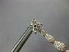 ESTATE LARGE 1.65CT DIAMOND 14KT WHITE GOLD 3D FLOWER TEAR DROP HANGING EARRINGS