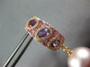 LARGE .88CT DIAMOND & AAA MULTI GEM 18KT ROSE GOLD OVAL & ROUND HANGING EARRINGS