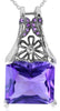 16.54CT DIAMOND & AAA PINK SAPPHIRE & AMETHYST 18K WHITE GOLD FLOATING PENDANT