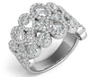 LARGE 2.23CT DIAMOND 14KT WHITE GOLD MULTI ROW INFINITY ETOILE ANNIVERSARY RING