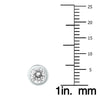 ESTATE 1.0CT DIAMOND 14KT WHITE GOLD CLASSIC ROUND BEZEL MARTINI STUD EARRINGS