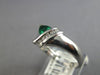 .43CT DIAMOND & AAA EMERALD 14K WHITE GOLD TRILLION & ROUND CRISS CROSS FUN RING