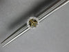 ESTATE .14CT DIAMOND 14KT WHITE & YELLOW GOLD CIRCULAR PEACE SIGN STUD EARRINGS