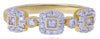 ESTATE .27CT DIAMOND 14KT YELLOW GOLD CLUSTER SQUARE FILIGREE FRIENDSHIP RING