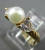 1CT CUBIC ZIRCONIA & AAA SOUTH SEA PEARL 14KT YELLOW GOLD DOUBLE HEART LOVE RING