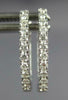 .42CT DIAMOND 14KT WHITE GOLD 3D INSIDE OUT OVAL HUGGIE HOOP HANGING EARRINGS