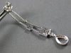 1.32CT DIAMOND 14K WHITE GOLD ROUND & BAGUETTE MULTI SQUARE FUN HANGING EARRINGS