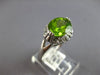 LARGE 2.85CT DIAMOND & AAA PERIDOT 14KT WHITE GOLD OVAL & ROUND FRIENDSHIP RING