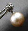 .53CT DIAMOND & AAA PINK SAPPHIRE & PINK SOUTH SEA PEARL 14K WHITE GOLD EARRINGS