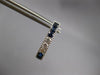 .99CT DIAMOND & AAA SAPPHIRE 14K WHITE GOLD OVAL LEVERBACK HOOP HANGING EARRINGS