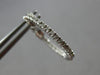 ESTATE .50CT DIAMOND 14KT WHITE GOLD ROUND INSIDE OUT FUN HOOP HANGING EARRINGS