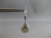 LARGE 1.10CT DIAMOND 14KT WHITE GOLD ROUND & BAGUETTE BALLERINA EARRINGS #27690