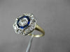 ANTIQUE LARGE .90CT OLD MINE DIAMOND & AAA SAPPHIRE 14K TWO TONE GOLD RING 23773