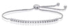 ESTATE .67CT DIAMOND 14KT WHITE GOLD CLASSIC ADJUSTABLE FUN BAR TENNIS BRACELET