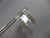 .95CT DIAMOND 14KT WHITE GOLD 3D ROUND 2 ROW OVAL HUGGIE HOOP HANGING EARRINGS
