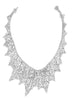 EXTRA LARGE 40.25CT DIAMOND 18KT WHITE GOLD ROUND MULTI STAR COCKTAIL NECKLACE