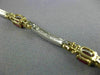 ESTATE 2.30CT DIAMOND & AAA RUBY 14KT 2 TONE GOLD 3D THREE STONE TENNIS BRACELET