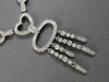 1.59CT DIAMOND 14KT WHITE GOLD 3D HEART CHANDELIER SEMI ETERNITY LARIAT NECKLACE